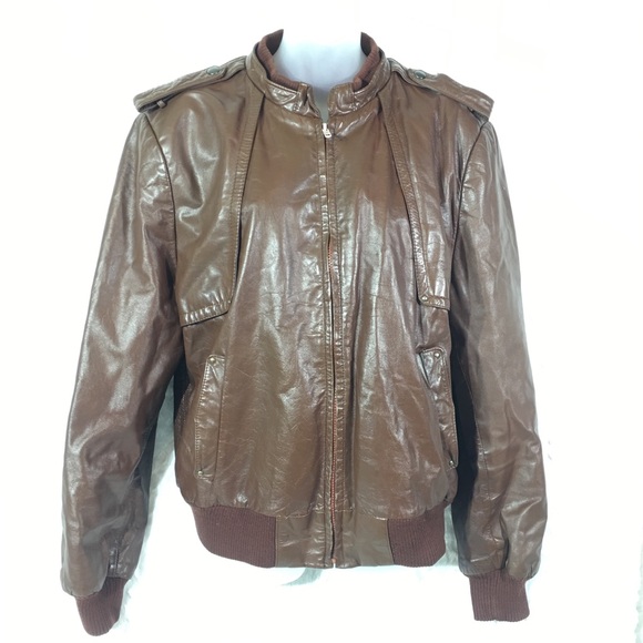 casablanca Other - Vintage VTG Casablanca leather brown coat jacket
